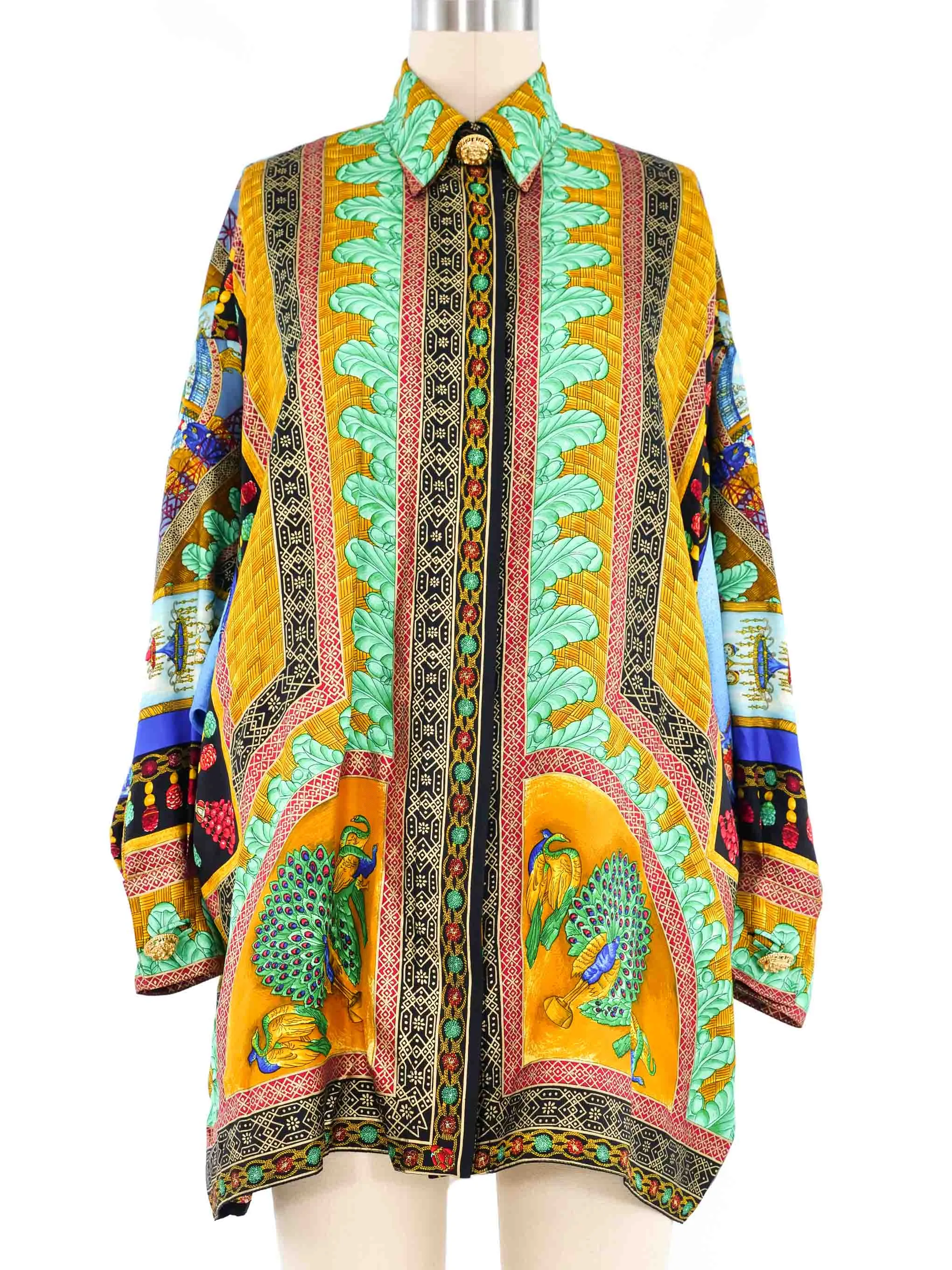1992 Gianni Versace Printed Silk Shirt