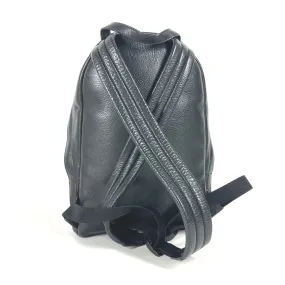 BALENCIAGA Backpack 552379 leather black Everyday logo mens