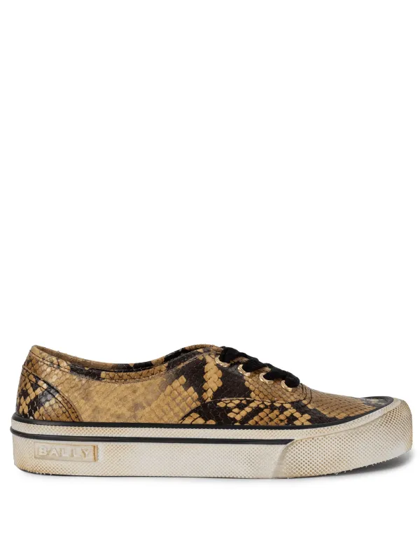 Bally Sneaker Allover Scales Shades Brown