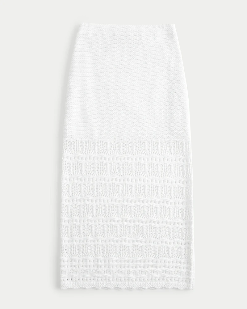 Crochet-Style Maxi Skirt