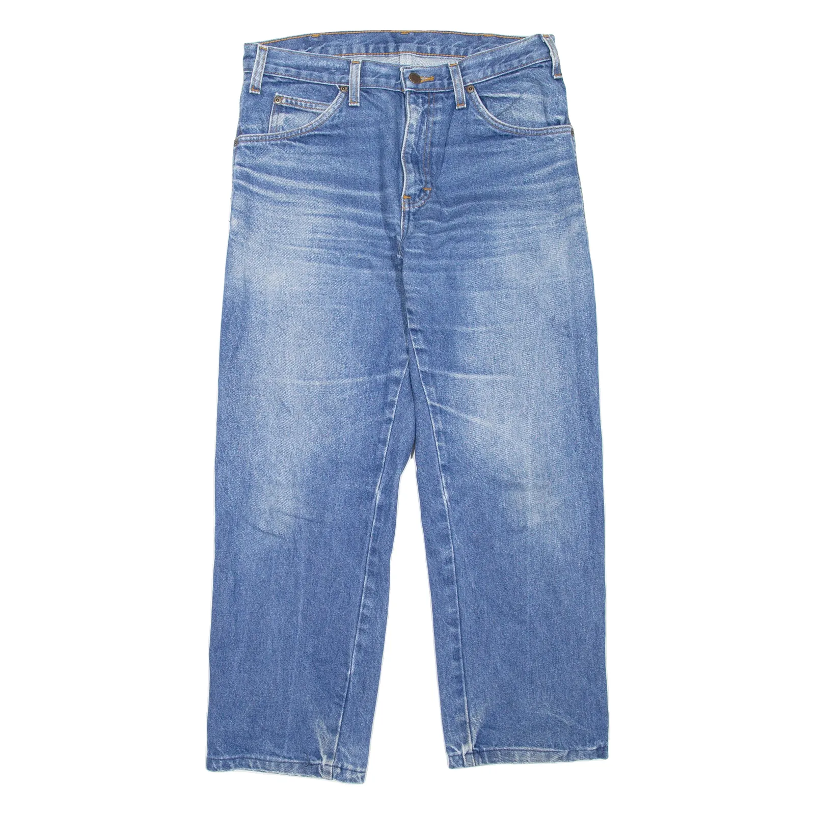 DICKIES Mens Jeans Blue Regular Straight Stone Wash W32 L26