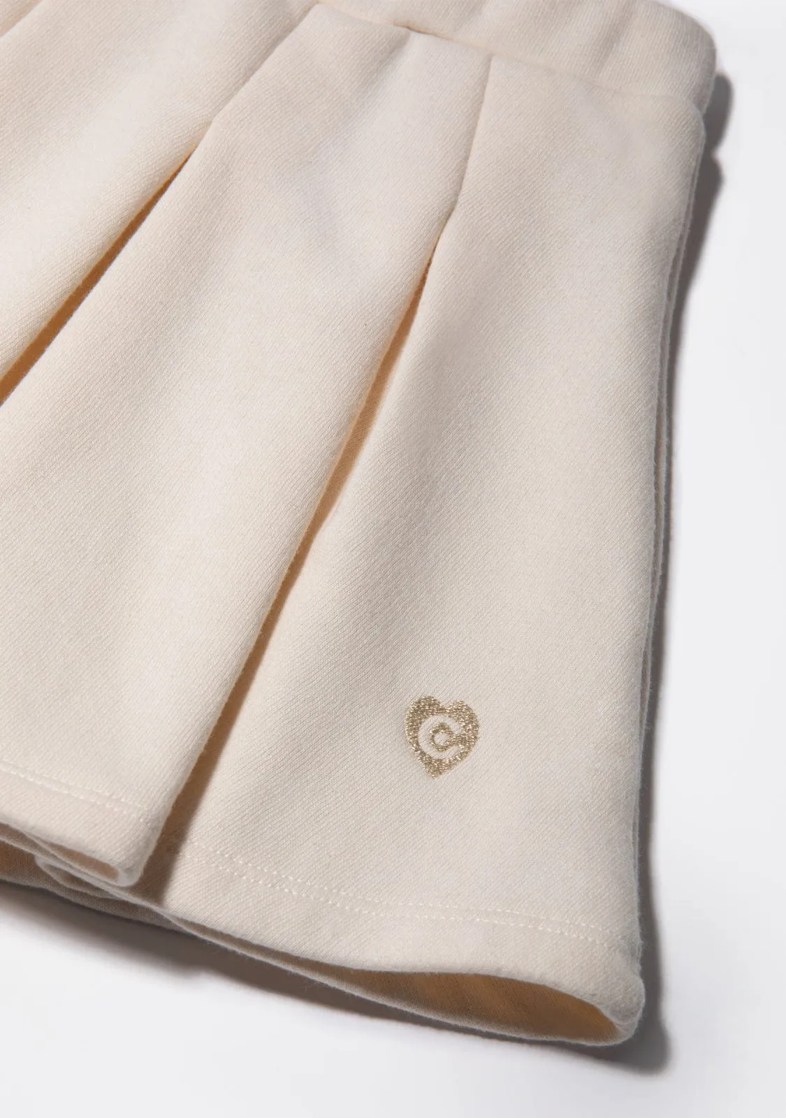 Girl's Beige Basic Skirt
