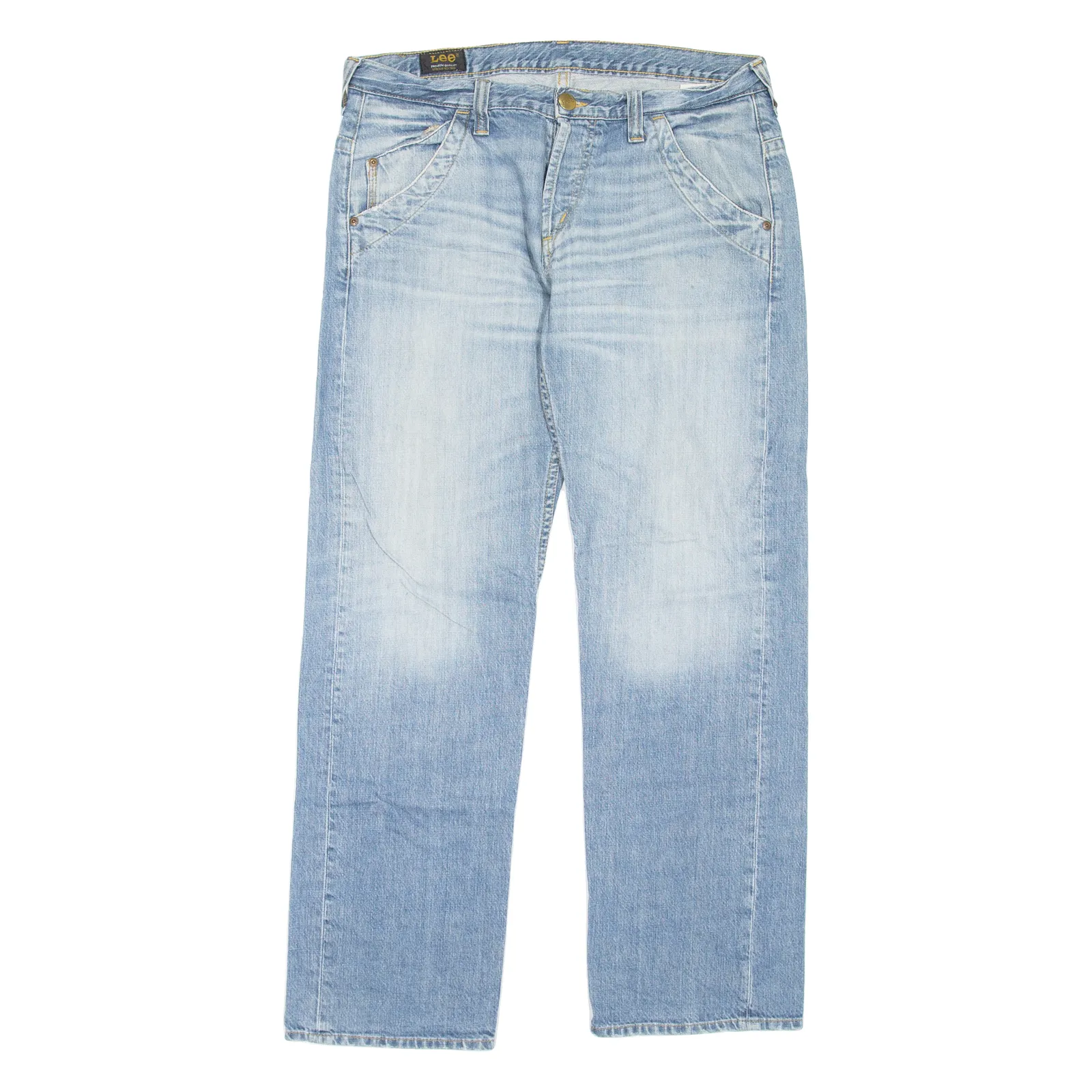 LEE Ripley Mens Jeans Blue Regular Straight Stone Wash W34 L32