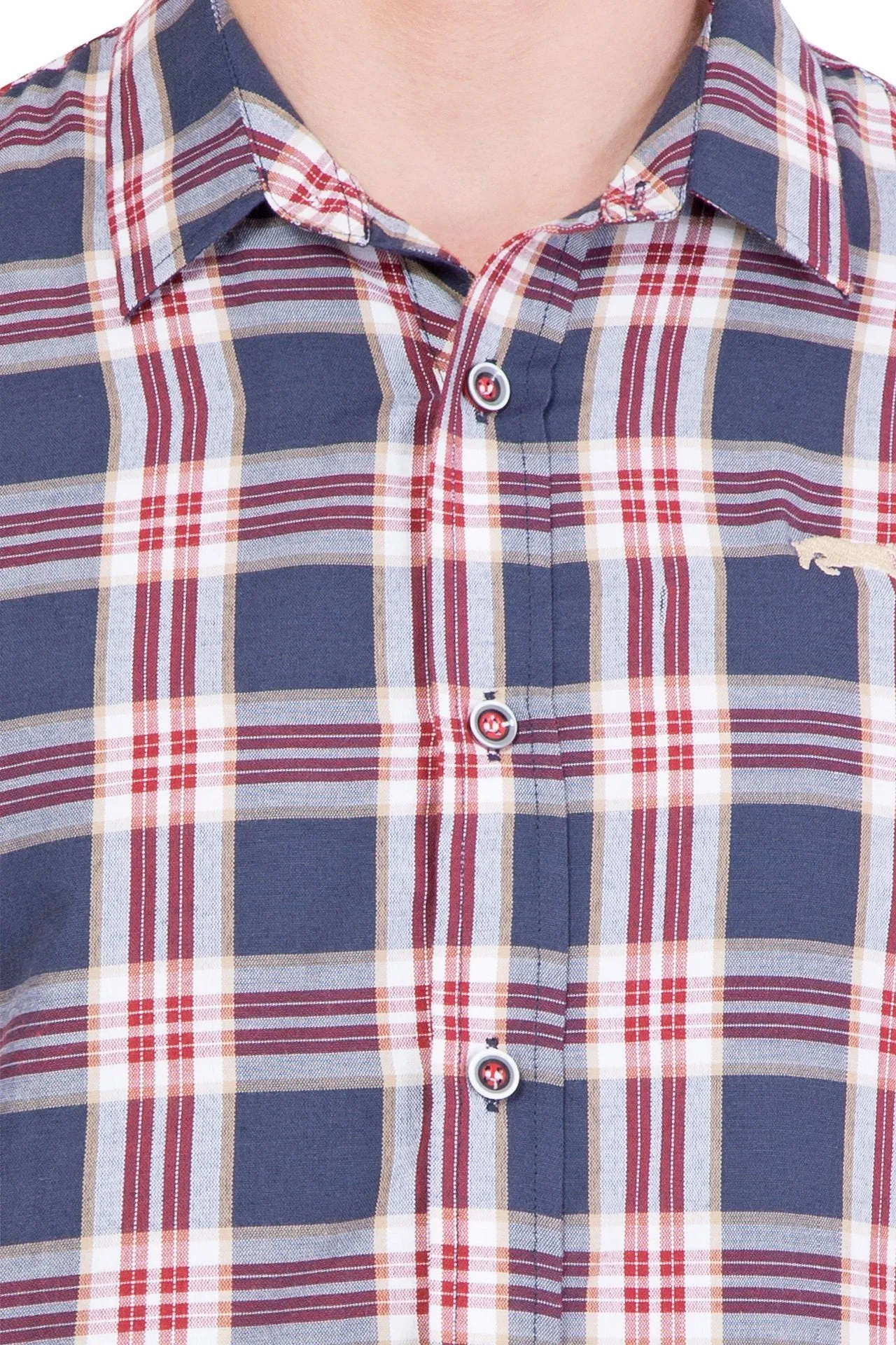 Men Full Sleeve Slim Fit Multicolor Shirt