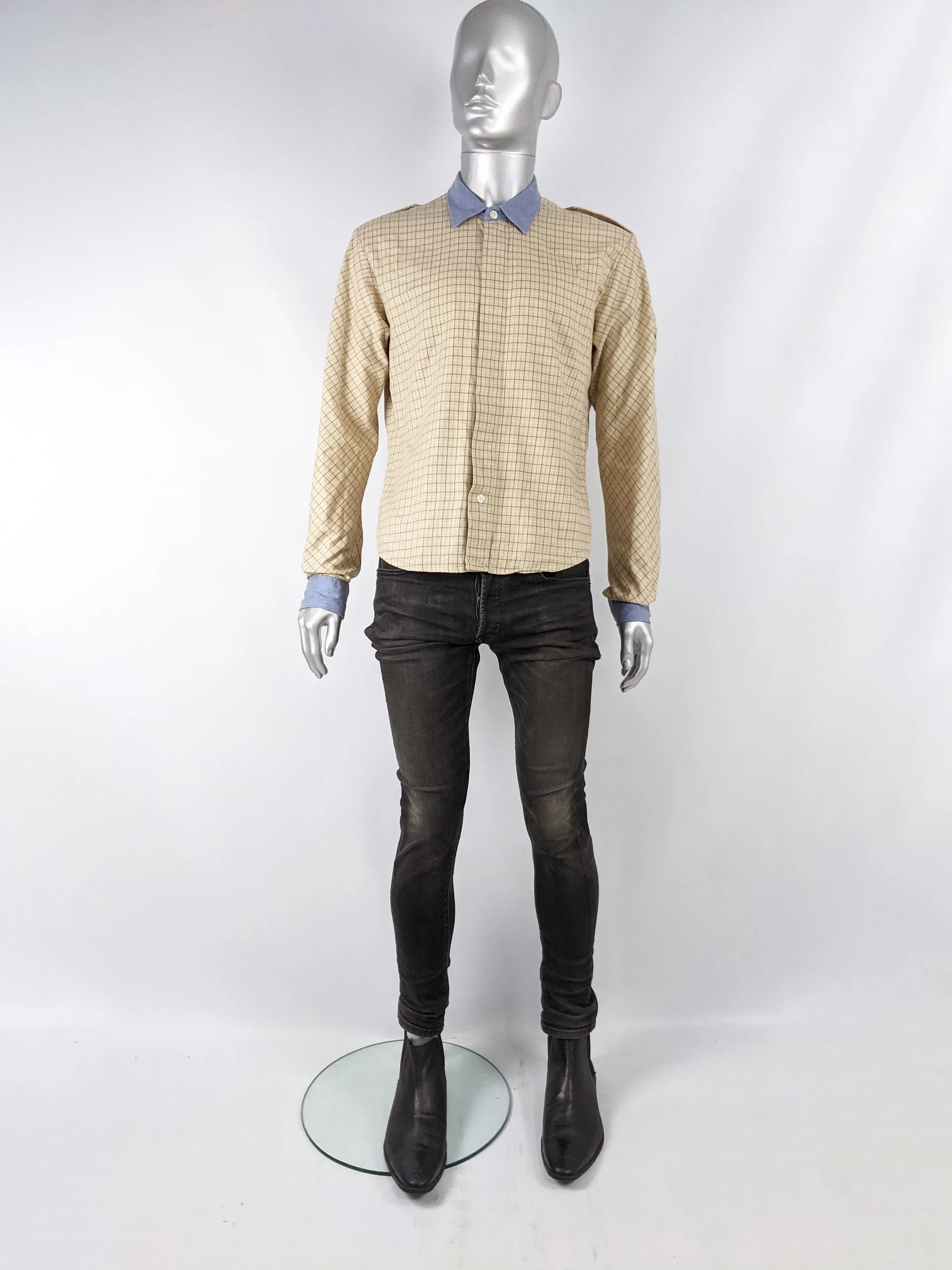 Mens Archival Chambray & Tattersall Plaid Shirt, A/W 2008