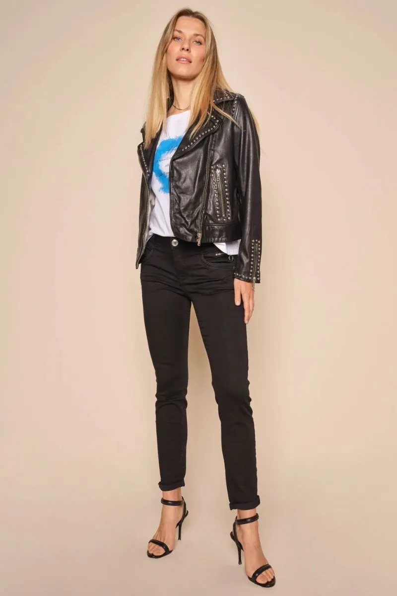 Misty O-SS Tee | Blue Aster | T-shirt fra Mos Mosh