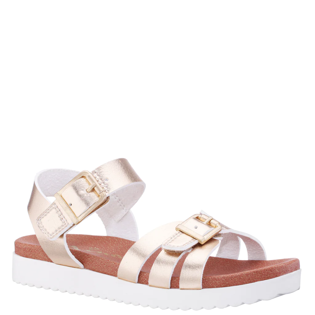 Nina Kid’s Lacey Sandal Light Gold Metallic