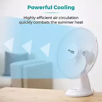 Presto by Tower 12-Inch Desk Fan - White | Kaleidoscope