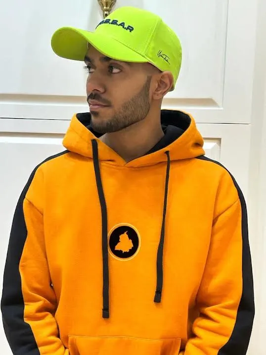 PUNJAB MAP ORANGE HOODIE