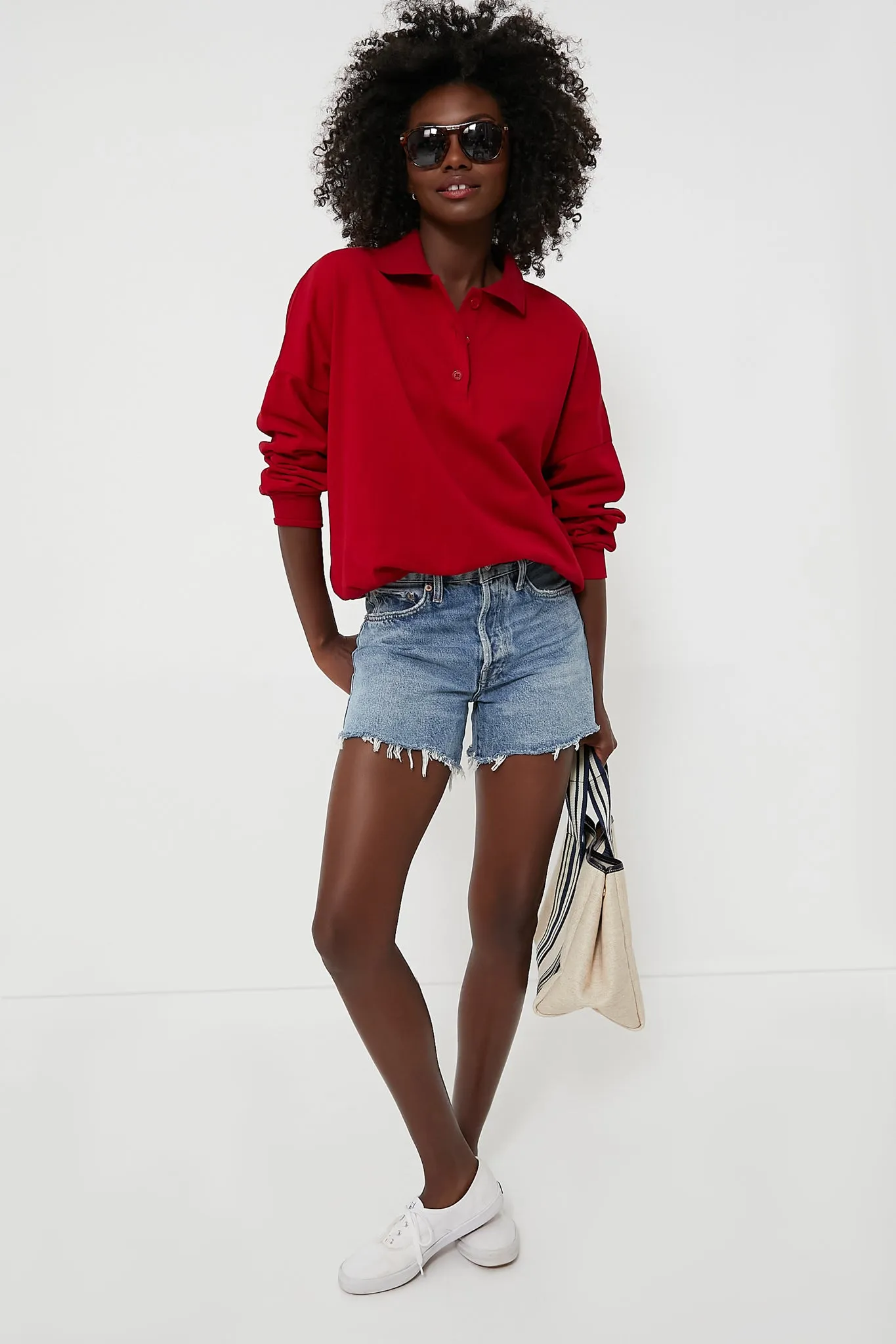 Red Bode Polo Sweatshirt