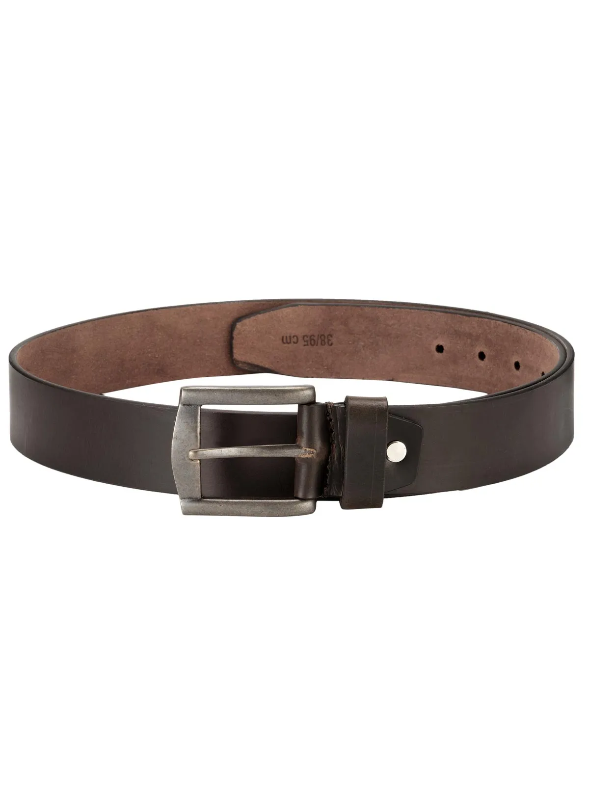 Teakwood Leathers Men Dark Brown Genuine Leather Belt