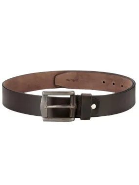Teakwood Leathers Men Dark Brown Genuine Leather Belt