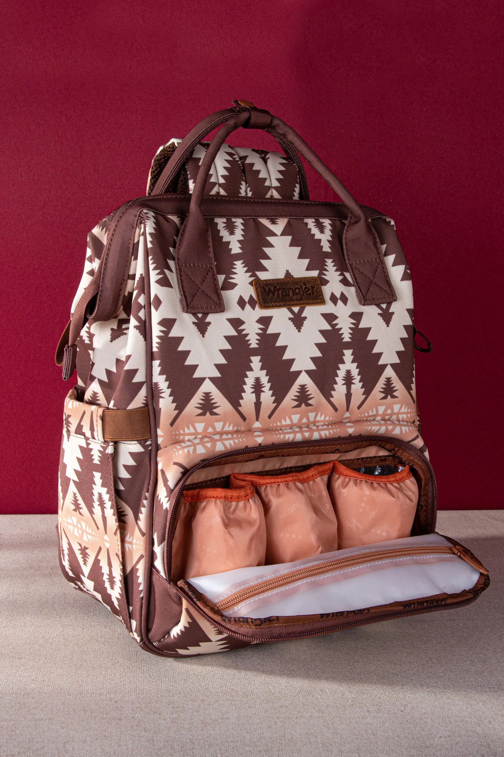 Wrangler Southwestern Backpack Baby Bag - X4S2960BAG - Mocha