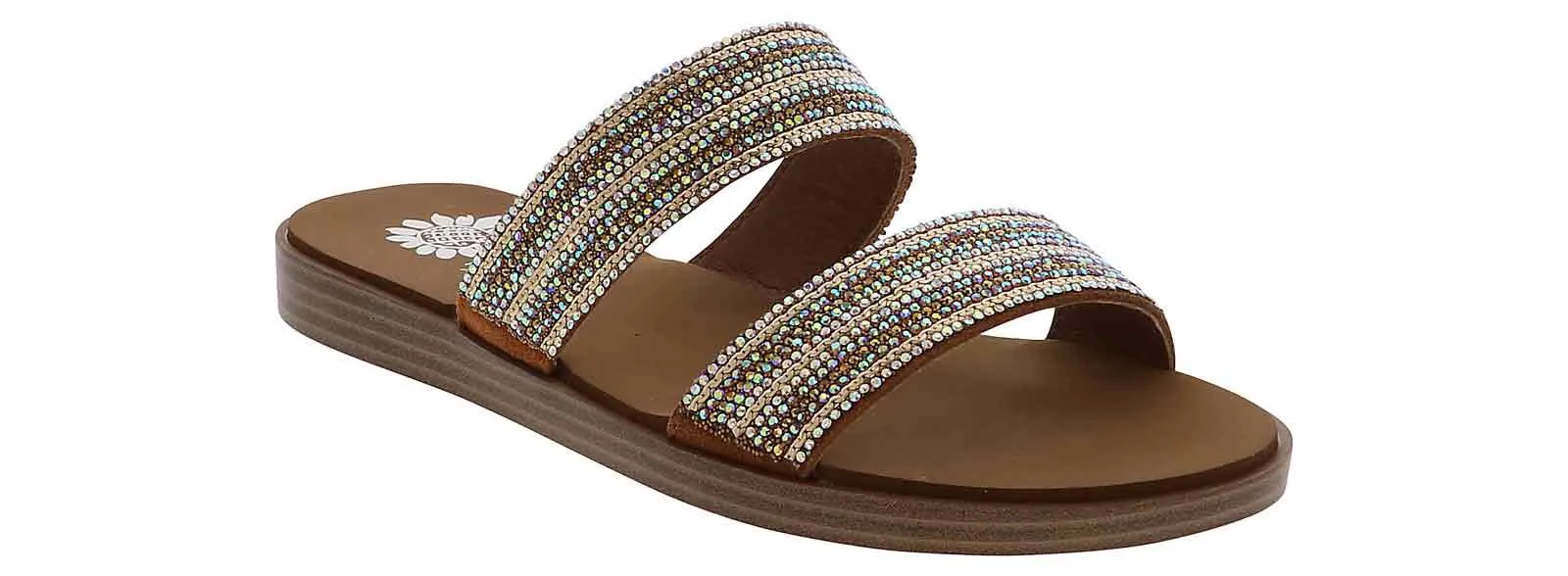 Yellow Box Dinda Brown 2 Band Women's Sandal