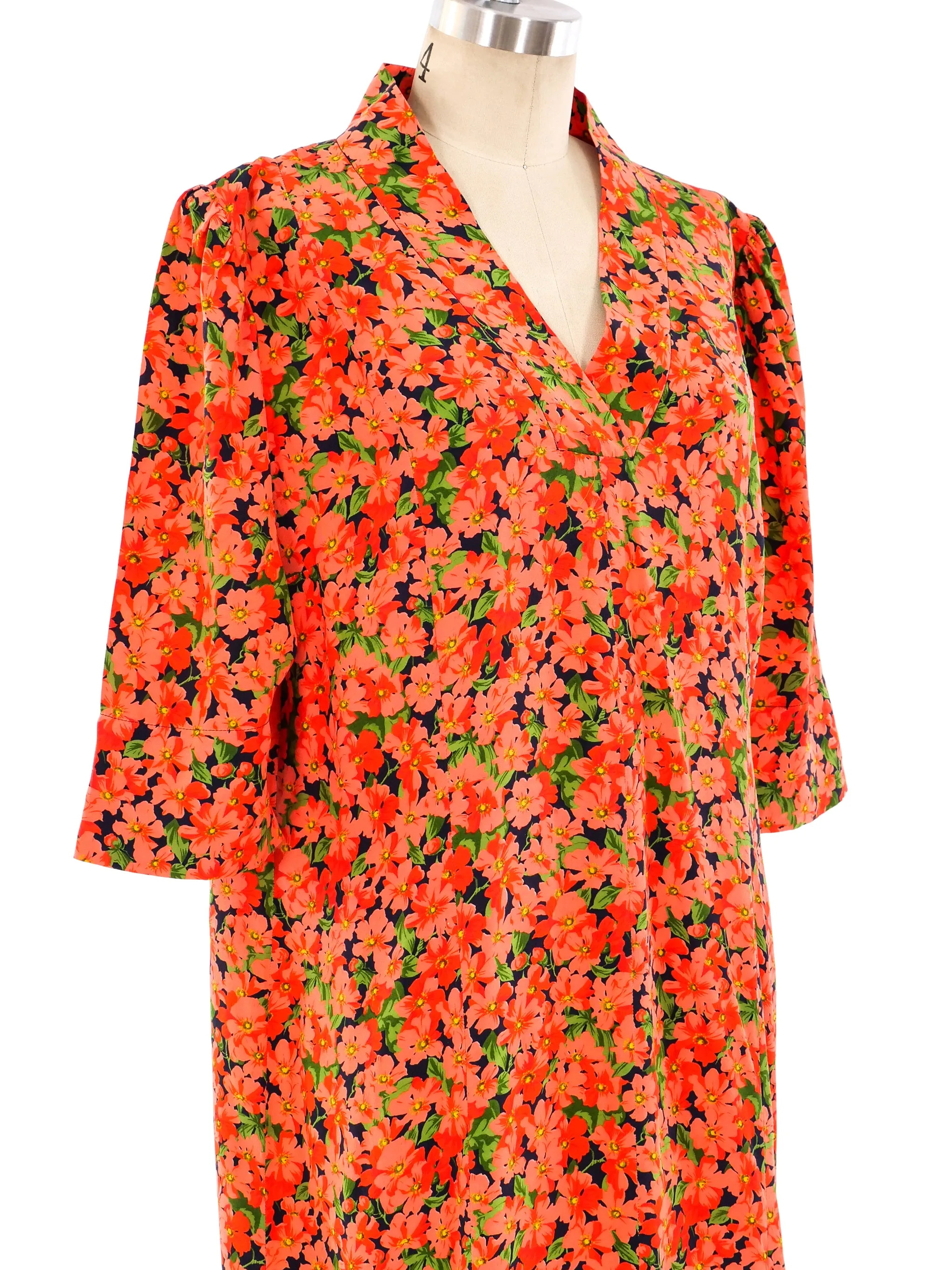 Yves Saint Laurent Floral Silk Dress